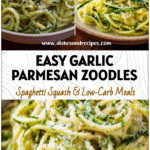 Bowl of Garlic Parmesan Zucchini Noodle Pasta topped with herbs showing Easy Zucchini Noodle Recipes style meal